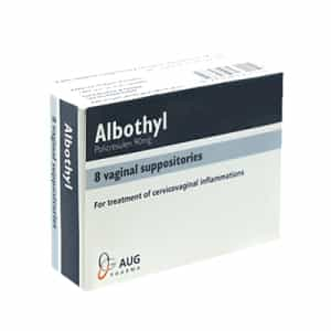 Albothyl 90mg 8 Vag Supppng